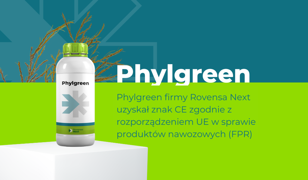 Phylgreen firmy Rovensa Next uzyskał znak CE zgodnie z rozporządzeniem UE w sprawie produktów nawozowych (FPR) Phylgreen firmy Rovensa Next uzyskał znak CE zgodnie z rozporządzeniem UE w sprawie produktów nawozowych (FPR)